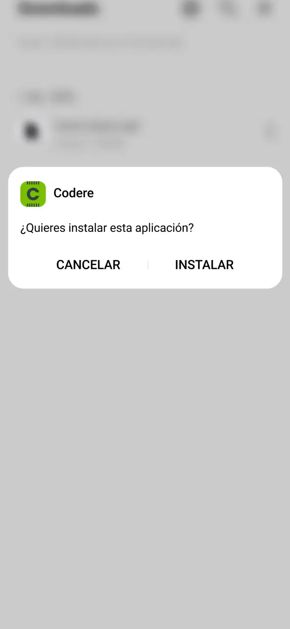 Localiza el botón de descarga y presiona el botón “App” para obtener el archivo de Codere Casino.