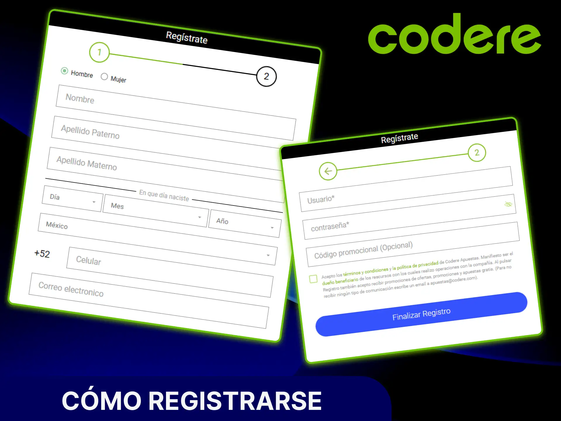 Descubre cómo registrarse en Codere casino en México con esta guía paso a paso sencilla y rápida.